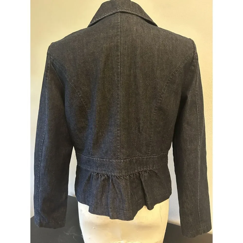 Vintage Tommy Hilfiger Jacket Women L Denim Blue Jean Med Wash Y2K 2000s‎ Ladies